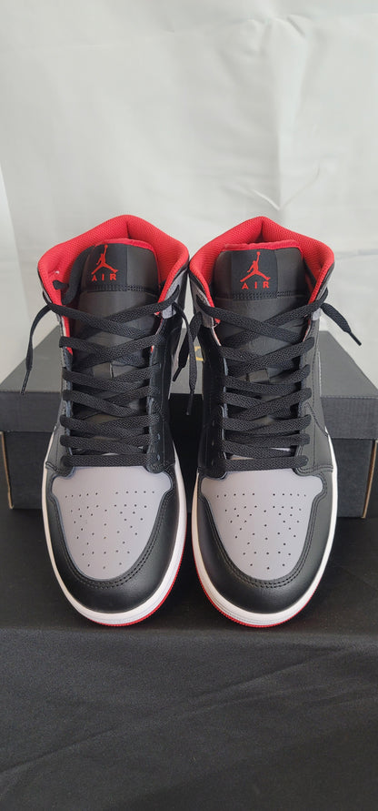 Air Jordan 1 Mid "Black/Fire Red/Cement Grey"