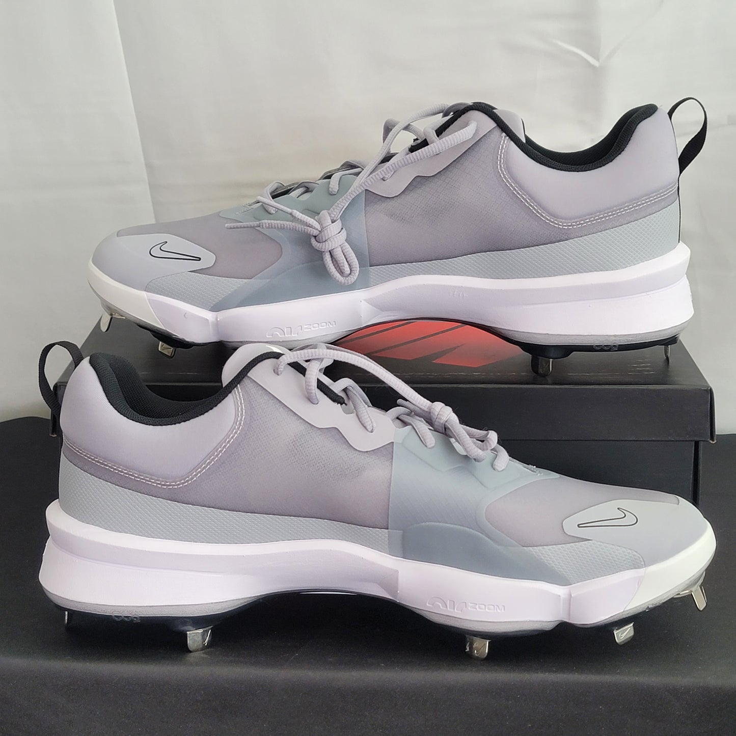 NEW - Nike Force Zoom Trout 9 Pro Baseball Cleats Gray FB2907 002